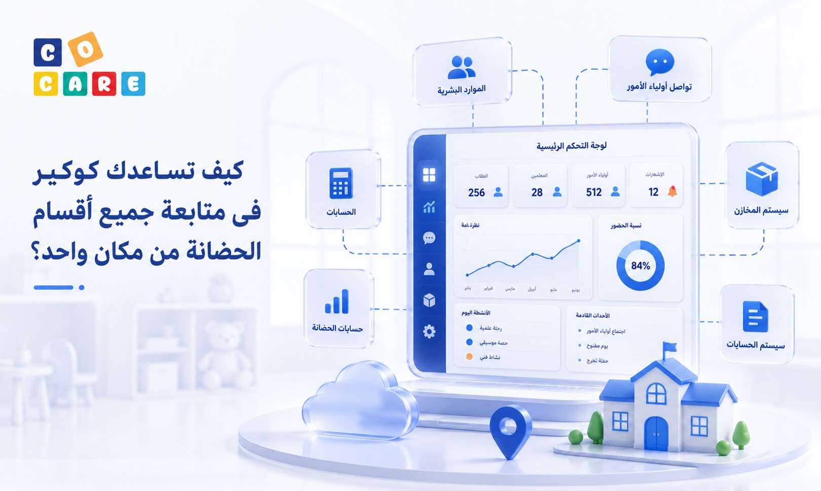 كيف تتابع جميع أقسام الحضانة من مكان واحد؟